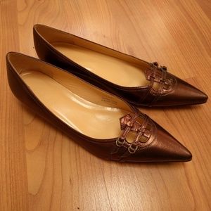 JCrew Sloane 8.5 Flats Metallic bronze copper